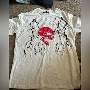 Fashion Nova Skeleton Skull Lightning Tshirt